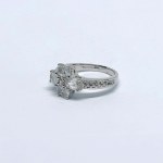 Silver Ring with White Quartz