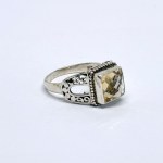 Silver ring with a natural citrine