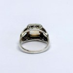 Silver ring with a natural citrine