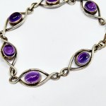 Silver Bracelet with Amethysts