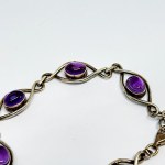 Silver Bracelet with Amethysts