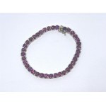 Silver Bracelet with Pink Tourmalines