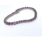 Silver Bracelet with Pink Tourmalines