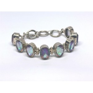 Silver Bracelet with Mystic Topaz