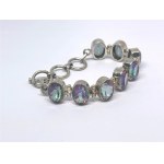 Silver Bracelet with Mystic Topaz