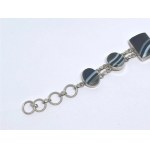 Silver Bracelet with Black Agate