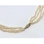 Quadruple freshwater pearl necklace in gold