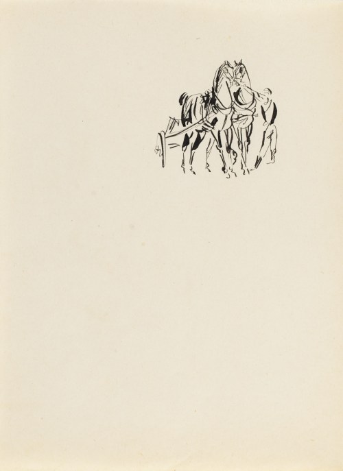 Antoni Uniechowski (1903 Wilno - 1976 Warszawa), Konie (projekt winiety do 