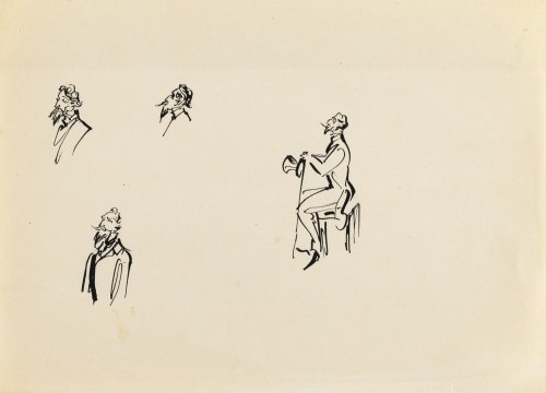 Antoni Uniechowski (1903 Wilno - 1976 Warszawa), Projekt siedzącej postaci Ignacego Rzeckiego (projekt winiety do 