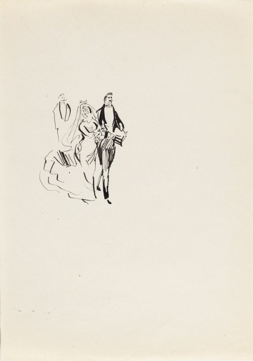 Antoni Uniechowski (1903 Wilno - 1976 Warszawa), Młoda para (projekt winiety do 