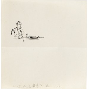 Antoni Uniechowski (1903 Vilnius – 1976 Warsaw), *The Writing Man* (cover design for Bolesław Prus’s *The Doll*)