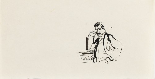 Antoni Uniechowski (1903 Wilno - 1976 Warszawa), Zamyślony Stanisław Wokulski (projekt winiety do 