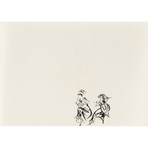 Antoni Uniechowski (1903 Vilnius – 1976 Warsaw), Two Ladies (design for the title page of Bolesław Prus’s *The Doll*)