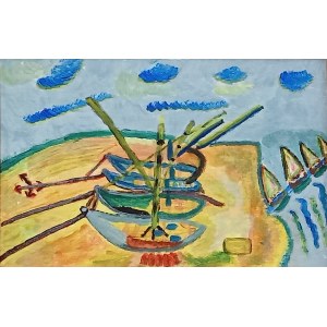 Anna Franczak, Łodzie z Saintes - Maries, inspiracja Vincent Van Gogh
