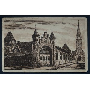 POCZTÓWKA- BYDGOSZCZ- HALA TARGOWA- 1949 ROK