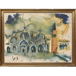 Salvador Dalí (1904-1989), „Hołd dla Wenecji - Basilique de San Marco et Campanile” 1974-1975
