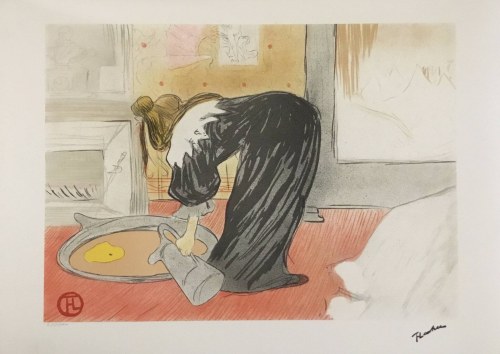 Henri de Toulouse-Lautrec (1864-1901), „Wanna” (Le Tub lub Femme au tub), lata 80-te XX w. ze słynnej teki „Elles” wydanej w 1896 roku.