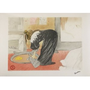 Henri de Toulouse-Lautrec (1864-1901), „Wanna” (Le Tub lub Femme au tub), lata 80-te XX w. ze słynnej teki „Elles” wydanej w 1896 roku.