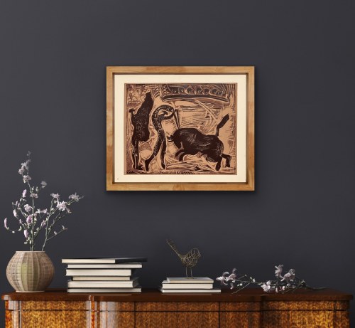 Pablo Picasso (1881-1973), Les Banderilles, 1963 z cyklu Tauromachia - Linocut 1963