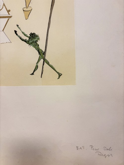 Salvador DALÍ (1904-1989), La Fusee ( Rakieta) z teki Hommage à Leonardo da Vinci (znanej również jako Great American Inventions / Amerykańskie Wynalazki) 1975