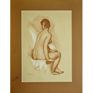 Pierre-Auguste Renoir (1841-1919), Nue assise de dos (Siedzący akt od tyłu) z cyklu „Hommage aux Collettes” 1950