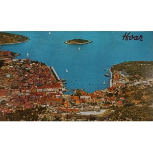 Retro pohľadnica, Chorvátsko, Hvar, 1973