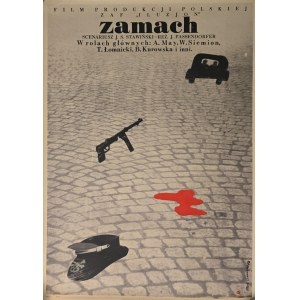 Eryk Lipiński (1908-1991), Plakat do filmu Zamach, 1958