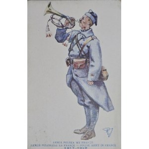 The Polish Army in France / Patriotic Poster (reprint)
