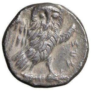 Greek Coins - § APULIA Tarentum (280–272 B.C.) Drachma - D/ Head...