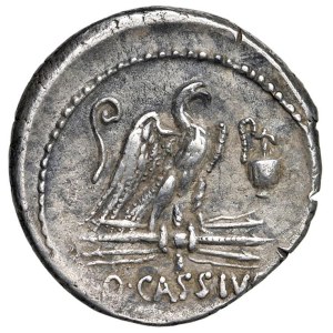 Römische republikanische Münzen – § Q. Cassius Longinus (55 v. Chr.) Denar – RRSC D22...