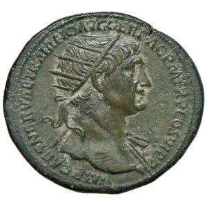 Pièces romaines impériales - § Trajan (98-117) Rome - Dupondius - RIC II 626 OR...