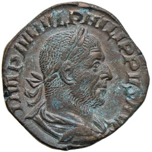 Monety rzymskie z okresu Cesarstwa – § Filip I Arab (244–249) Rzym – Sestercjusz – R...
