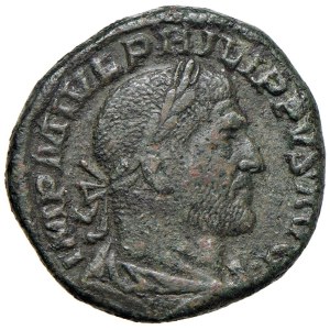 Monety rzymskie z okresu Cesarstwa – § Filip I Arab (244–249) Rzym – Sestercjusz – R...