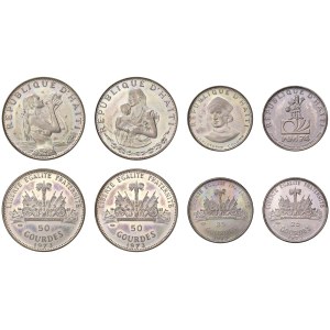 Pièces étrangères - HAÏTI Deuxième République (1957-1986) Série de 2 mo...