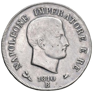 Italian Mints - BOLOGNA Napoleon (1805–1814) 5 Lire 1810 - Weight 1...