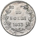 Włoskie mennice – LUCCA Carlo Ludovico z dynastii Burbonów (1824–1847) 10 sol...