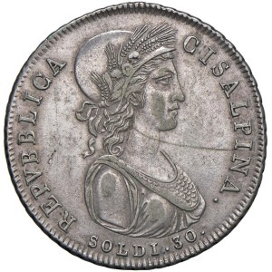 Wytwórnie monet włoskie – MEDIOLAN, Republika Cisalpińska (1800–1802) 30 soldi A...