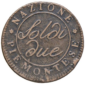Italian Mints - TURIN, Piedmontese Republic (1798–1799) 2 Soldi A...