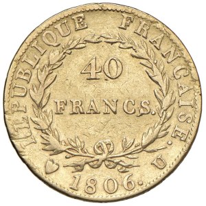 Italian Mints - TORINO Napoleone I (1804-1814) 40 Franchi 1806 - G...