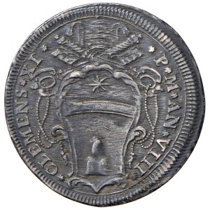 Pièces papales - Clément XI (1700-1721) Testone, année VIII - Frappe n° 7...