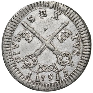 Papal Coins - Pius VI (1775–1799) 4 Baiocchi 1793 - Munt. 91 MI (...
