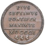 Papal Coins - Pius VII (1800–1823) Baiocco 1801 - Mint 19 CU (g ...