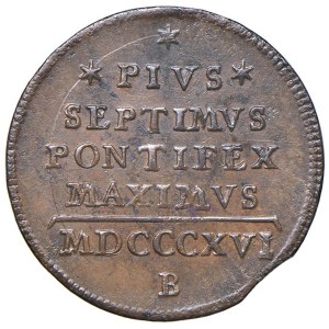 Papal Coins - Pius VII (1800–1823) Bologna - Half Baiocco 1816 A...