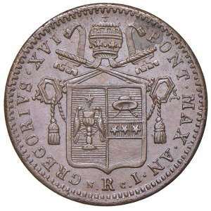 Papal Coins - Gregory XVI (1831–1846) Half Baiocco 1831, Year I ...