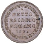 Papal Coins - Gregory XVI (1831–1846) Half Baiocco 1831, Year I ...