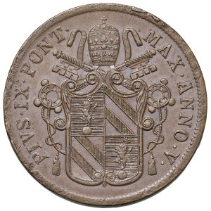 Papal Coins - Pius IX (1846–1878) 5 Baiocchi 1850 Year V - Mint 2...