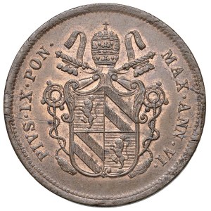 Papal coins - Pius IX (1846–1878) 2 Baiocchi 1851 Year VI - Mint ...