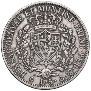 Savoy – Carlo Felice (1821–1831) 5 lirów 1828 G – Nomisma 5...