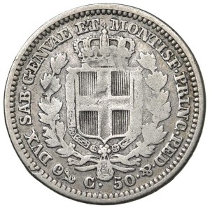 Savoy - Carlo Alberto (1831-1849) 50 Centesimi 1833 G - No...