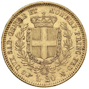 Savoy - Victor Emmanuel II (1849–1861) 20 Lire 1855 T - ...